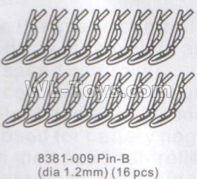 DHK Crosse Parts-Pin-B(Dia 1.2mm)-16pcs Parts-8381-009,DHK Crosse 8136 RC Car Parts,DHK Hobby Crosse 8136 Parts