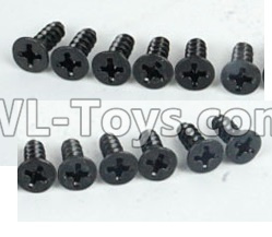 DHK Crosse Parts-Flathead screw(KB4x11.5mm)-12pcs Parts-8381-024,DHK Crosse 8136 RC Car Parts,DHK Hobby Crosse 8136 Parts