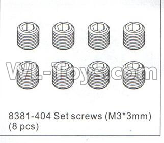 DHK Crosse Parts-Set screws(M3x3mm)-8pcs Parts-8381-404,DHK Crosse 8136 RC Car Parts,DHK Hobby Crosse 8136 Parts
