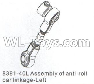 DHK Crosse Parts-Assembly of anti-roll bar linkage-Left Parts-8381-40L,DHK Crosse 8136 RC Car Parts,DHK Hobby Crosse 8136 Parts