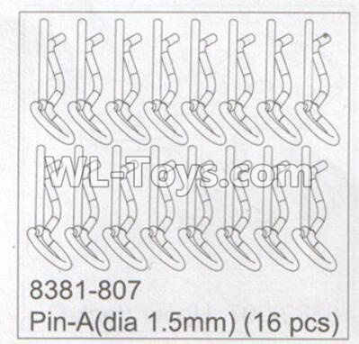 DHK Crosse Parts-Pin-A(Dia 1.5mm)-16pcs Parts-8381-807,DHK Crosse 8136 RC Car Parts,DHK Hobby Crosse 8136 Parts