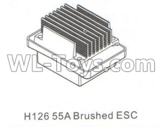 DHK Crosse Parts-55A Brushed ESC Parts-H126,DHK Crosse 8136 RC Car Parts,DHK Hobby Crosse 8136 Parts