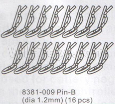 DHK Optimus Parts-Pin-B(Dia 1.2mm)-16pcs Parts-8381-009,DHK Optimus 8383 Parts,DHK Optimus Parts-XL Buggy,DHK Hobby 8383 Parts