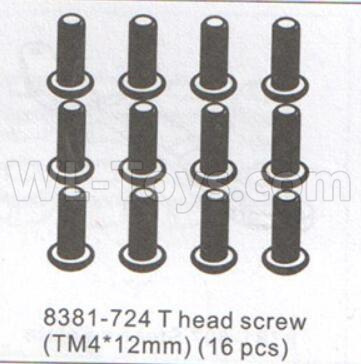 DHK Optimus Parts-T head Screw(TM4X12)-16pcs Parts-8381-724,DHK Optimus 8383 Parts,DHK Optimus Parts-XL Buggy,DHK Hobby 8383 Parts