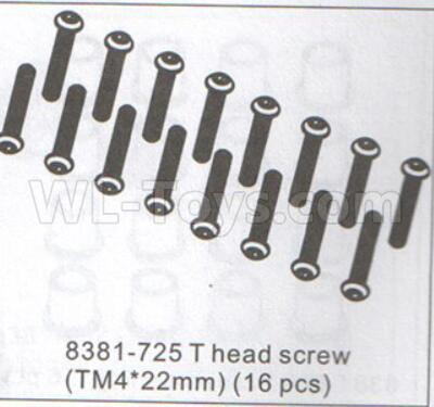 DHK Optimus Parts-T head Screw(TM4x22mm)-16pcs Parts-8381-725,DHK Optimus 8383 Parts,DHK Optimus Parts-XL Buggy,DHK Hobby 8383 Parts