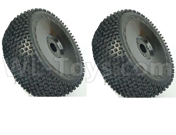 DHK Optimus Parts-Tire complete,Include tire lether and wheel hub(Black rims)-(2pcs) Parts-8383-001-02,DHK Optimus 8383 Parts,DHK Optimus Parts-XL Buggy,DHK Hobby 8383 Parts