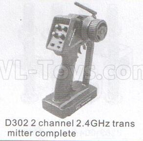 DHK Zombie 8384 Parts-D302 2 Channel 2.4GHZ Transmitter complete Parts,DHK Hobby Zombie 8E 8384 RC Truck Parts