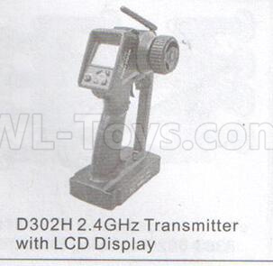 DHK Zombie 8384 Transmitter with LCD Display Parts-D302H 2.4GHZ ,DHK Hobby Zombie 8E 8384 RC Truck Parts