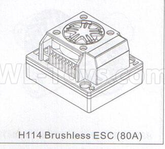 DHK Zombie 8384 Parts-Brushless ESC(80A) Parts-H114,DHK Hobby Zombie 8E 8384 RC Truck Parts