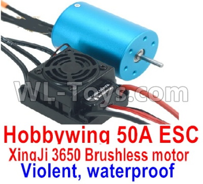 DHK Optimus Parts-Brushless motor and ESC Parts-Hobbywing 50A ESC and XinjI 3650 Brushless motor(Violent, waterproof) Parts,DHK Optimus 8383 Parts,DHK Optimus Parts-XL Buggy,DHK Hobby 8383 Parts