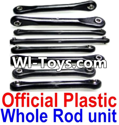 FeiYue FY-01 Spare Parts-21-01 Whole Official Plastic Rod unit(Total 8pcs)-(Include the 21-03 21-05 21-06 21-09 Rod),FeiYue FY-01 RC Car Parts,FY01 FY-01 RC Truck Spare parts Accessories,1:12 4WD High Speed Buggy Parts