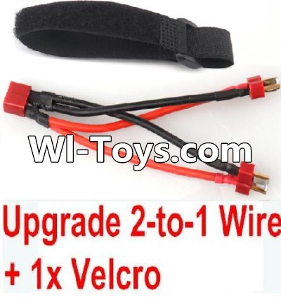 FeiYue FY-01 Spare Parts-35-05 Upgrade 2-to-1 wire and Velcro-Two battery can use together,Run 2x Time than usual,FeiYue FY-01 RC Car Parts,FY01 FY-01 RC Truck Spare parts Accessories,1:12 4WD High Speed Buggy Parts