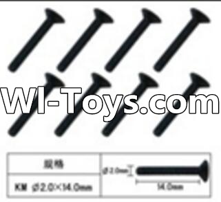 FeiYue FY-01 Spare Parts-60-05 W12065 Inner Hexagon Flat head Machine screws2.0X14mm,FeiYue FY-01 RC Car Parts,FY01 FY-01 RC Truck Spare parts Accessories,1:12 4WD High Speed Buggy Parts