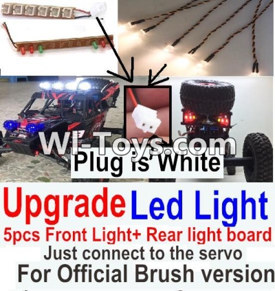 FeiYue FY-02 Spare Parts-42-05 Upgrade Front and Rear light assembly-Can only be used for Official Brush version,Plug is white color,FeiYue FY-02 RC Car Parts,FY02 FY-02 RC Truck Spare parts Accessories,1:12 4WD High Speed Buggy Parts