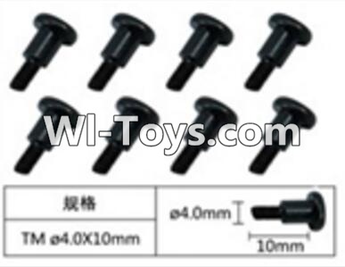 FeiYue FY-02 Spare Parts-60-03 W12075 Inner Hexagon T head Machine screws(8pcs)-4.0X10mm,FeiYue FY-02 RC Car Parts,FY02 FY-02 RC Truck Spare parts Accessories,1:12 4WD High Speed Buggy Parts