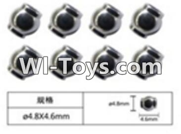 FeiYue FY-02 Spare Parts-63-01 W12056 Ball head sleeve(8pcs)-4.8X4.6mm,FeiYue FY-02 RC Car Parts,FY02 FY-02 RC Truck Spare parts Accessories,1:12 4WD High Speed Buggy Parts