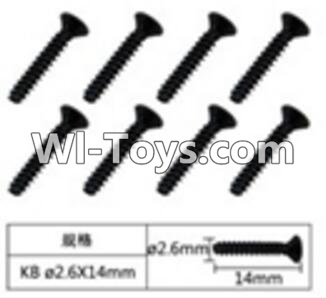 FeiYue FY03 FY-03 Inner Hexagon Flat head tapping screws(8pcs)-2.6x14mm Parts-W12073,FeiYue FY03 Parts