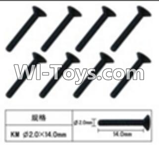 FeiYue FY03 FY-03 Inner Hexagon Flat head Machine screws2.0X14mm Parts-W12065,FeiYue FY03 Parts