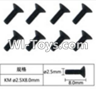 FeiYue FY03 FY-03 Inner Hexagon Flat head machine screws(8pcs)-2.5X8mm Parts-W12068,FeiYue FY03 Parts