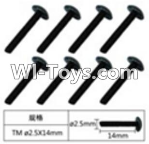 FeiYue FY03 FY-03 Inner Hexagon Flat head Self-attack screws(8pcs)-2.5X14mm Parts-W12071,FeiYue FY03 Parts
