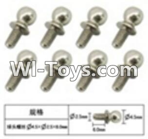 FeiYue FY03 FY-03 Inner Hexagon Ball head screws(8pcs)-2.5X4.8X6mm Parts-W12057,FeiYue FY03 Parts