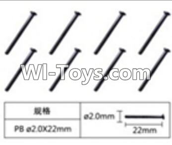 FeiYue FY03 FY-03 Cross head flat tail screws(8pcs)-2.0X22mm Parts-W12066,FeiYue FY03 Parts