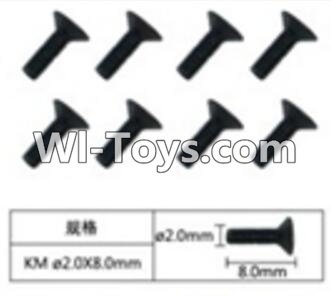 FeiYue FY03 FY-03 Inner Hexagon Flat head machine screws(8pcs)-2.0X8mm Parts-W12063,FeiYue FY03 Parts