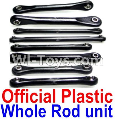 FeiYue FY-04 Spare Parts-21-01 Whole Official Plastic Rod unit(Total 8pcs)-(Include the 21-03 21-05 21-06 21-09 Rod),FeiYue FY-04 RC Car Parts,FY04 FY-04 RC Motorcycle Truck Spare parts Accessories,1:12 4WD High Speed Buggy Parts