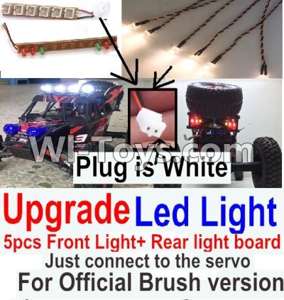 FeiYue FY-04 Spare Parts-42-07 Upgrade Front and Rear light assembly-Can only be used for Official Brush version,Plug is white color,FeiYue FY-04 RC Car Parts,FY04 FY-04 RC Motorcycle Truck Spare parts Accessories,1:12 4WD High Speed Buggy Parts