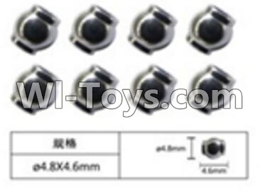 FeiYue FY-04 Spare Parts-63-01 W12056 Ball head sleeve(8pcs)-4.8X4.6mm,FeiYue FY-04 RC Car Parts,FY04 FY-04 RC Motorcycle Truck Spare parts Accessories,1:12 4WD High Speed Buggy Parts