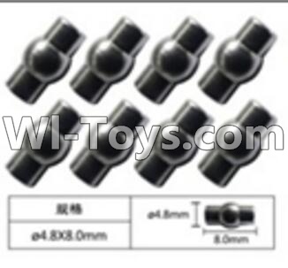 FeiYue FY-04 Spare Parts-63-04 W12054 Ball head sleeve(8pcs)-4.8X8mm,FeiYue FY-04 RC Car Parts,FY04 FY-04 RC Motorcycle Truck Spare parts Accessories,1:12 4WD High Speed Buggy Parts