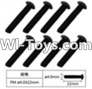FeiYue FY-05 FY05 Parts-W12077 Cross head machine screws(8pcs)-4.0X10mm,FeiYue FY-05 RC Car Parts,FY05 FY-05 RC Truck Spare parts Accessories,1:12 4WD High Speed Buggy Parts