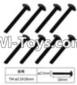 FeiYue FY-05 FY05 Parts-W12072 Inner Hexagon T head machine screws(8pcs)-2.5X18mm,FeiYue FY-05 RC Car Parts,FY05 FY-05 RC Truck Spare parts Accessories,1:12 4WD High Speed Buggy Parts