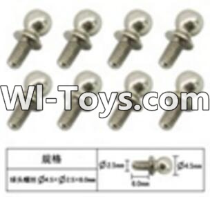 FeiYue FY-05 FY05 Parts-W12057 Inner Hexagon Ball head screws(8pcs)-2.5X4.8X6mm,FeiYue FY-05 RC Car Parts,FY05 FY-05 RC Truck Spare parts Accessories,1:12 4WD High Speed Buggy Parts
