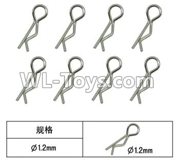 FeiYue FY-11 Spare Parts-51-03 XLF-1018 R-Shape Pin(8pcs)-12mm,FY11 FY-11 RC Racing Car Truck Spare parts Accessories,1:12 4WD High Speed RC Buggy Parts