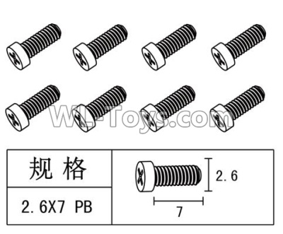 FeiYue FY15 FY-15 Screws Parts(8pcs)-2.6×7 PB,FeiYue FY15 Parts,FeiYue FY-15 Parts