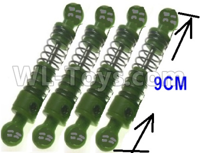 HB 1:14 RC Car Spare Parts-06-03 Shock Absorber(4pcs)-Green,HB Toys 666-1501 1502 1503 1504 RC Truck Car Spare Parts Accessories,HB Toys 1:14 Replacement Spare Parts