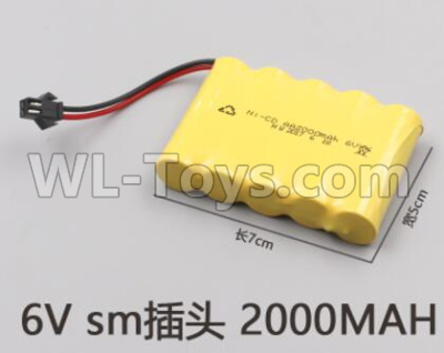 HB 1:14 RC Car Spare Parts-09-01 6V 2000mAh Battery with SM Plug(1pcs),HB Toys 666-1501 1502 1503 1504 RC Truck Car Spare Parts Accessories,HB Toys 1:14 Replacement Spare Parts