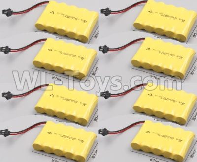 HB 1:14 RC Car Spare Parts-09-03 6V 2000mAh Battery with SM Plug(8pcs),HB Toys 666-1501 1502 1503 1504 RC Truck Car Spare Parts Accessories,HB Toys 1:14 Replacement Spare Parts