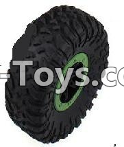 HB P1001 Car Parts-06-03 Whole wheel unit(1 set)-Green,HB P1001 RC 4WD Rock Crawler Spare parts Accessories,HB 1:10 4WD High Speed Buggy Parts