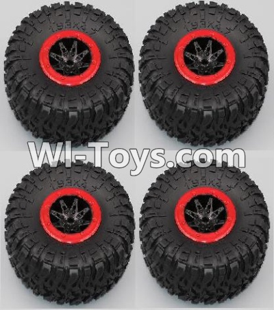 HB P1001 Car Parts-06-04 Whole wheel unit(4 set)-Red,HB P1001 RC 4WD Rock Crawler Spare parts Accessories,HB 1:10 4WD High Speed Buggy Parts
