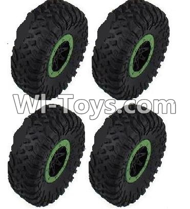 HB P1001 Car Parts-06-06 Whole wheel unit(4 set)-Green,HB P1001 RC 4WD Rock Crawler Spare parts Accessories,HB 1:10 4WD High Speed Buggy Parts