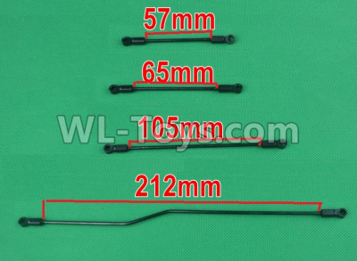 HG P407 JK002-08 Rod unit(4pcs)-1x 57mm,1x 65mm,1x 105mm,1x 212mm,HG P407 RC Truck Spare parts Accessories,HG P407 1:10 RC Car Parts