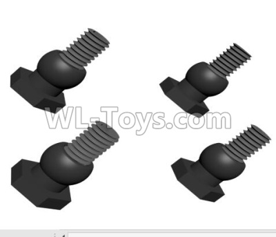 HG P407 W023 LS132 Ball-Head Nut With screws(4pcs),HG P407 RC Truck Spare parts Accessories,HG P407 1:10 RC Car Parts