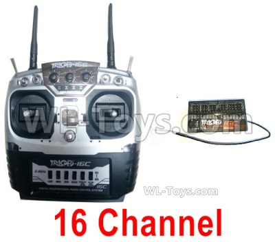 HG P408 Parts-16 Channel Transmitter + 16 Channel Receiver,HG P408 Kfor Parts,HG P408 Humvee RTR Parts