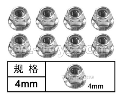 HG P408 Parts-M4 Flange lock nut(8pcs)-W05001,HG P408 Kfor Parts,HG P408 Humvee RTR Parts