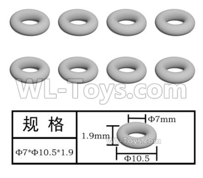 HG P408 Parts-Silicone ring A-8pcs-Φ7xΦ10.5x1.9mm-GJ002,HG P408 Kfor Parts,HG P408 Humvee RTR Parts