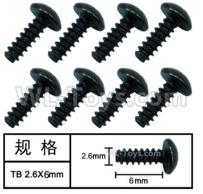 HG P408 Parts-Inner-Hexagonal TB machine screw-8pcs-Φ2.6x6mm-W01036,HG P408 Kfor Parts,HG P408 Humvee RTR Parts