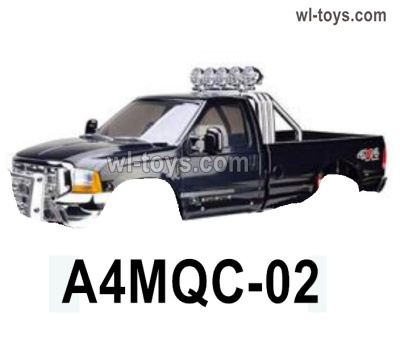 HG P410 Parts A4MQC-02 RC Body Shell,RC Car Shell unit for 1/10 HengGuan P410 Raptor Pickup RC Car Vehicles Model. Black Color