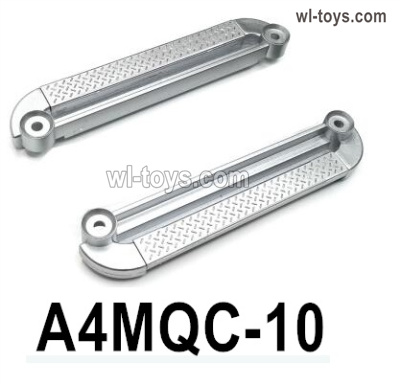 HG P410 Parts A4MQC-10 Raptor Pedals for Body Shell.Silver color.Total 2pcs for 1/10 HengGuan P410 Raptor Pickup RC Car Vehicles Model.